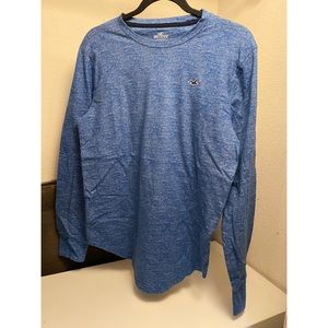 Mens Hollister Blue Long Sleeve T-shirt